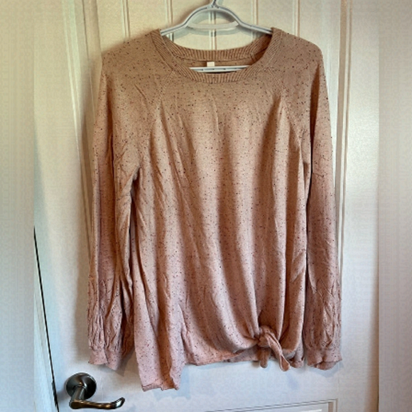 LC Lauren Conrad Sweaters - Lc Lauren Conrad Pretty Pink Tie front sweater